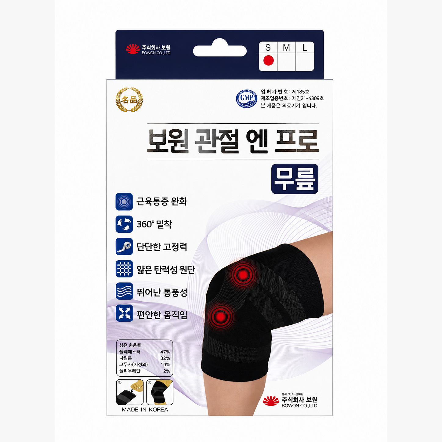 BO WON KNEE SUPPORT (S)
