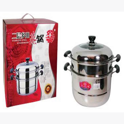S/S POT STEAMER 2 STAGE 24CM