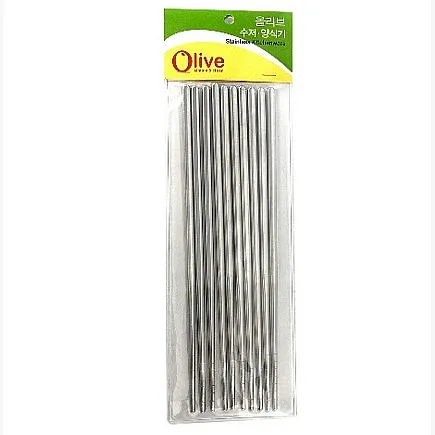 OLIVE TUBE S/S CHOPSTICKS  5P
