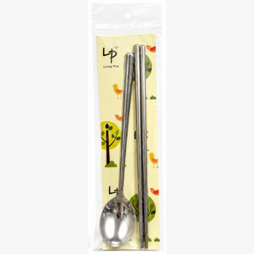LIVING PLUS  TUBE S/S SPOON & CHOPSTICKS  SET