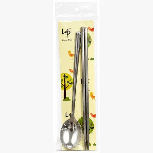 LIVING PLUS  TUBE S/S SPOON & CHOPSTICKS  SET