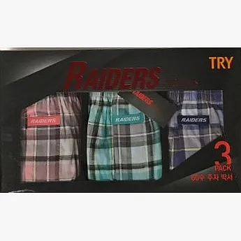 TRY RAIDERS DRAWERS 3 PACK (105) 40/CTN