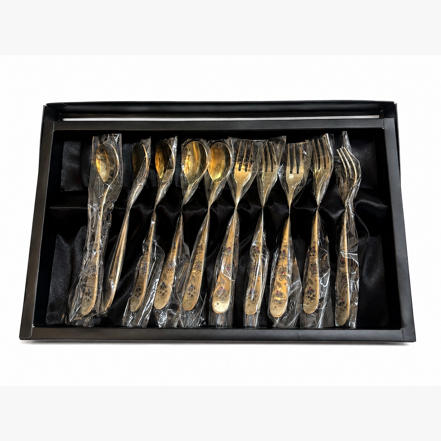 GOLDEN BELL STAINESS TEA SPOON & FORK 10P SET 20/CTN