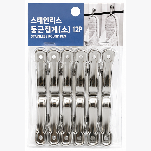 STAINLESS ROUND PEG (S) 12P
