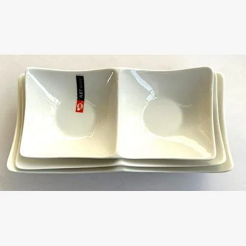 Rectangular 2-Section Divided Plate 20cm 60/CTN