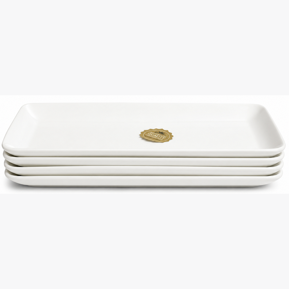 Bone China Rectangular Plate (4pc)