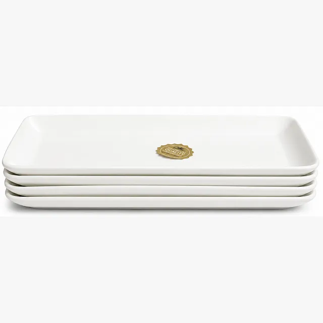 Bone China Rectangular Plate (4pc)