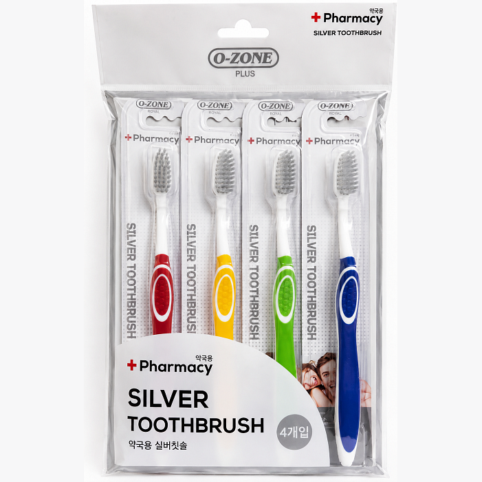 O-ZONE PLUS SILVER TOOTHBRUSH 4P