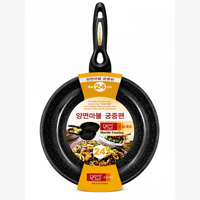 DREAM CHEF MARBLE COATING WOK PAN 24CM