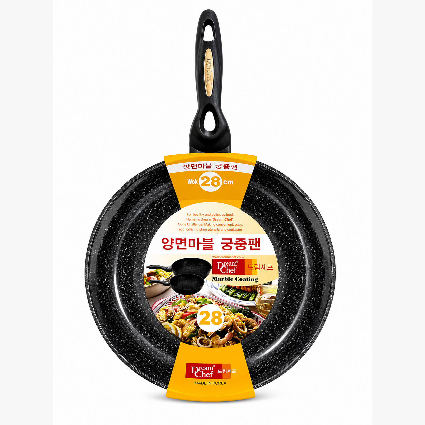 DREAM CHEF MARBLE COATING WOK PAN 28CM