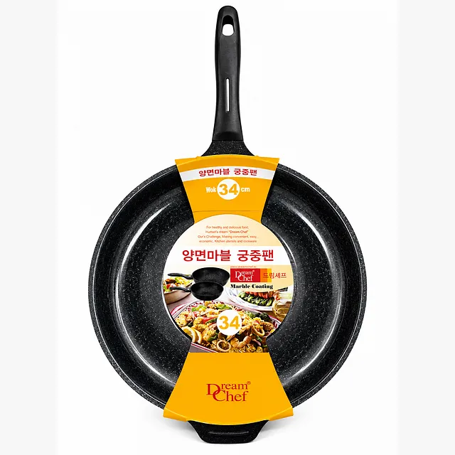 DREAM CHEF MARBLE COATING WOK PAN 34CM